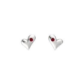 Tiny Gem Heart Earrings