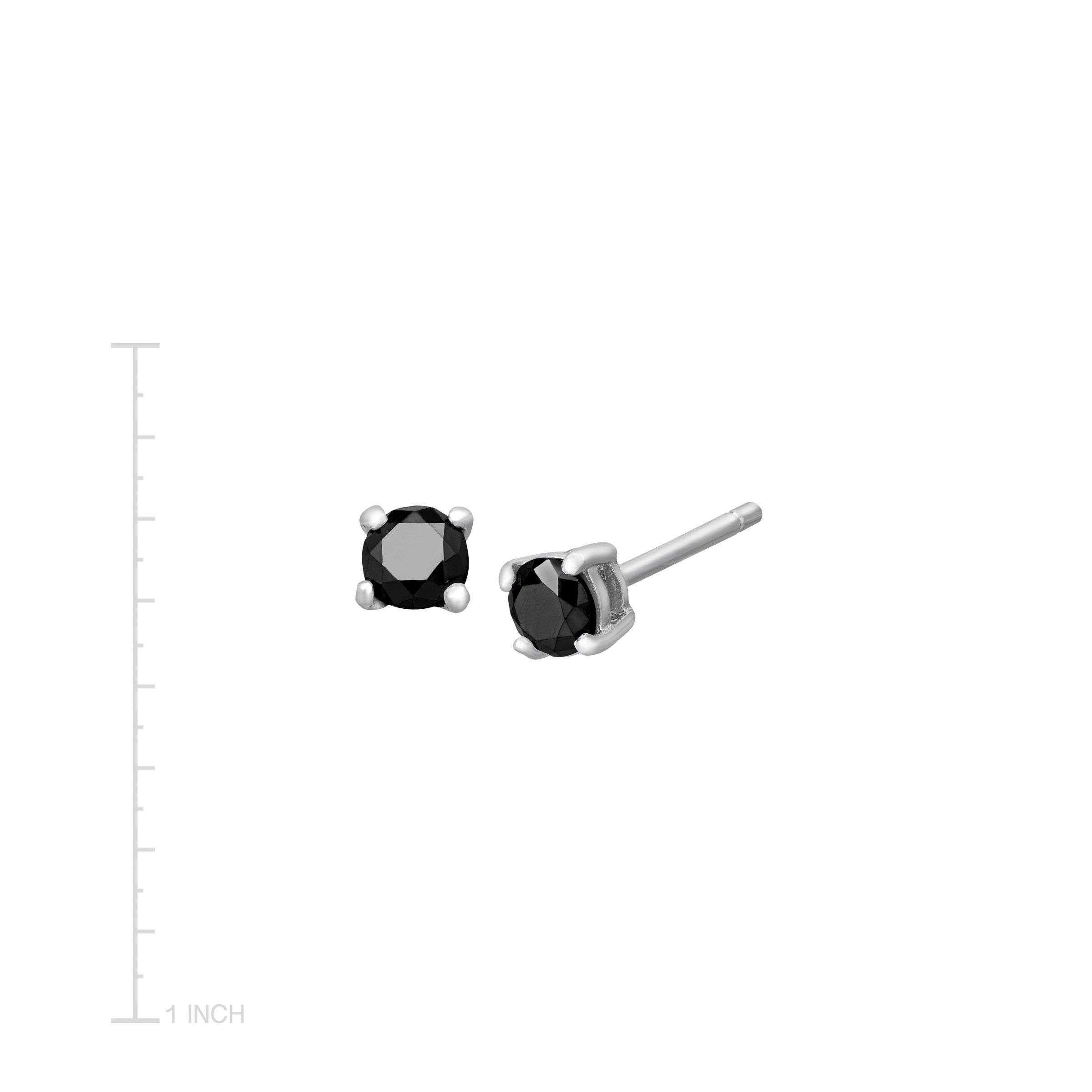 1 2 Ct Black Diamond Stud Earrings In Sterling Silver 749165202002 1 2 Ct Black Diamond Stud Earrings In Sterling Silver