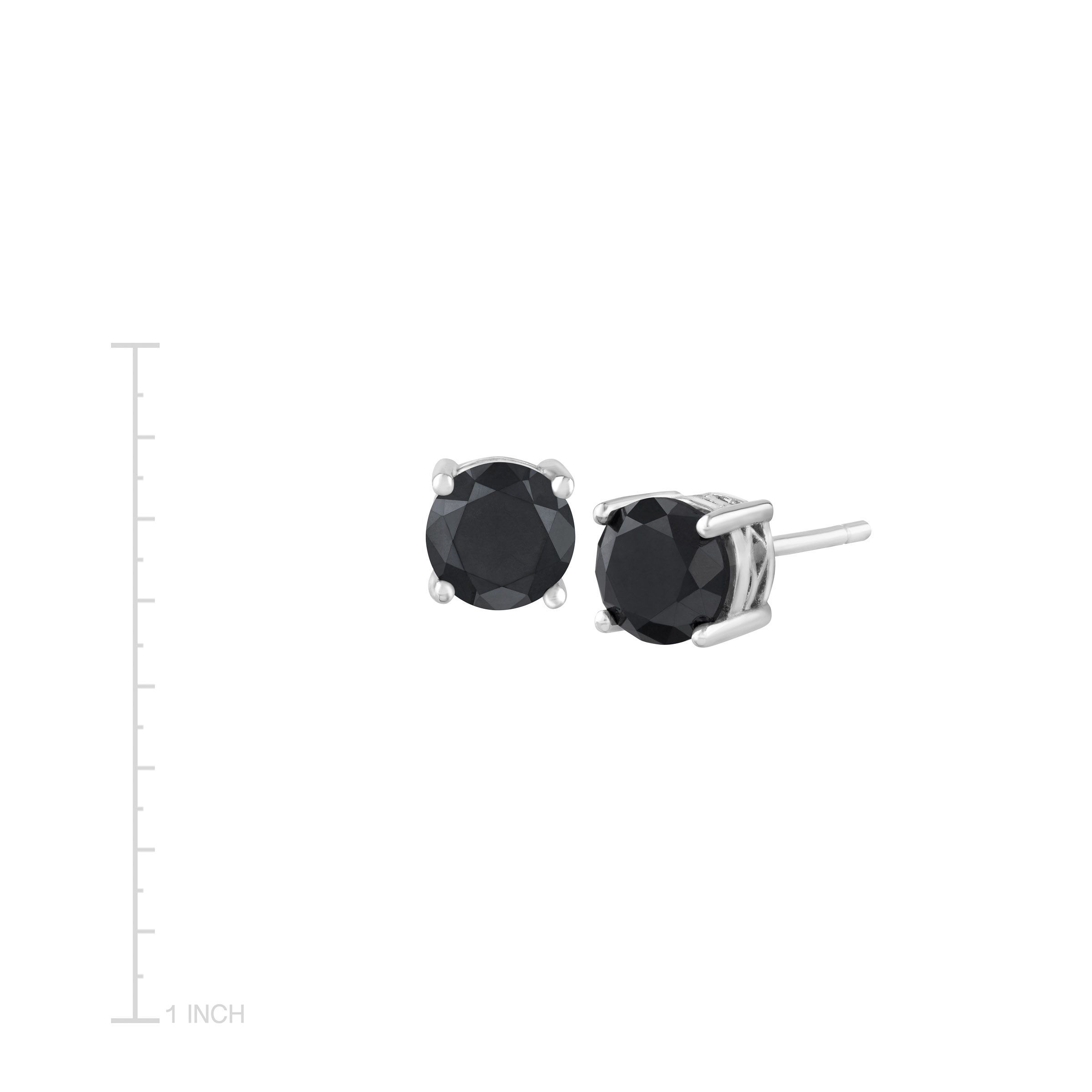 1 2 Ct Black Diamond Stud Earrings In Sterling Silver 749165204969 1 2 Ct Black Diamond Stud Earrings In Sterling Silver