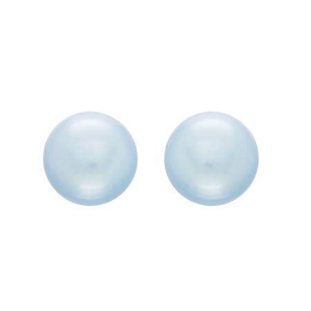 Honora 9 10 Mm Sky Blue Freshwater Pearl Stud Earrings In Sterling 9 10 Mm Sky Blue Pearl Stud Earrings
