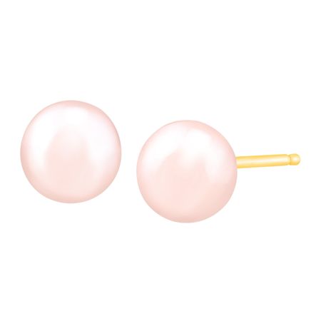 Honora 6 7mm Rose Freshwater Pearl Stud Earrings In 14k Gold 6 7mm Rose Pearl Stud Earrings