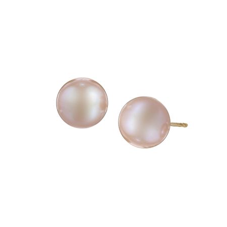 Honora 6 7 Mm Freshwater Cultured Pink Pearl Stud Earrings In 14k 6 7 Mm Pink Pearl Stud Earrings