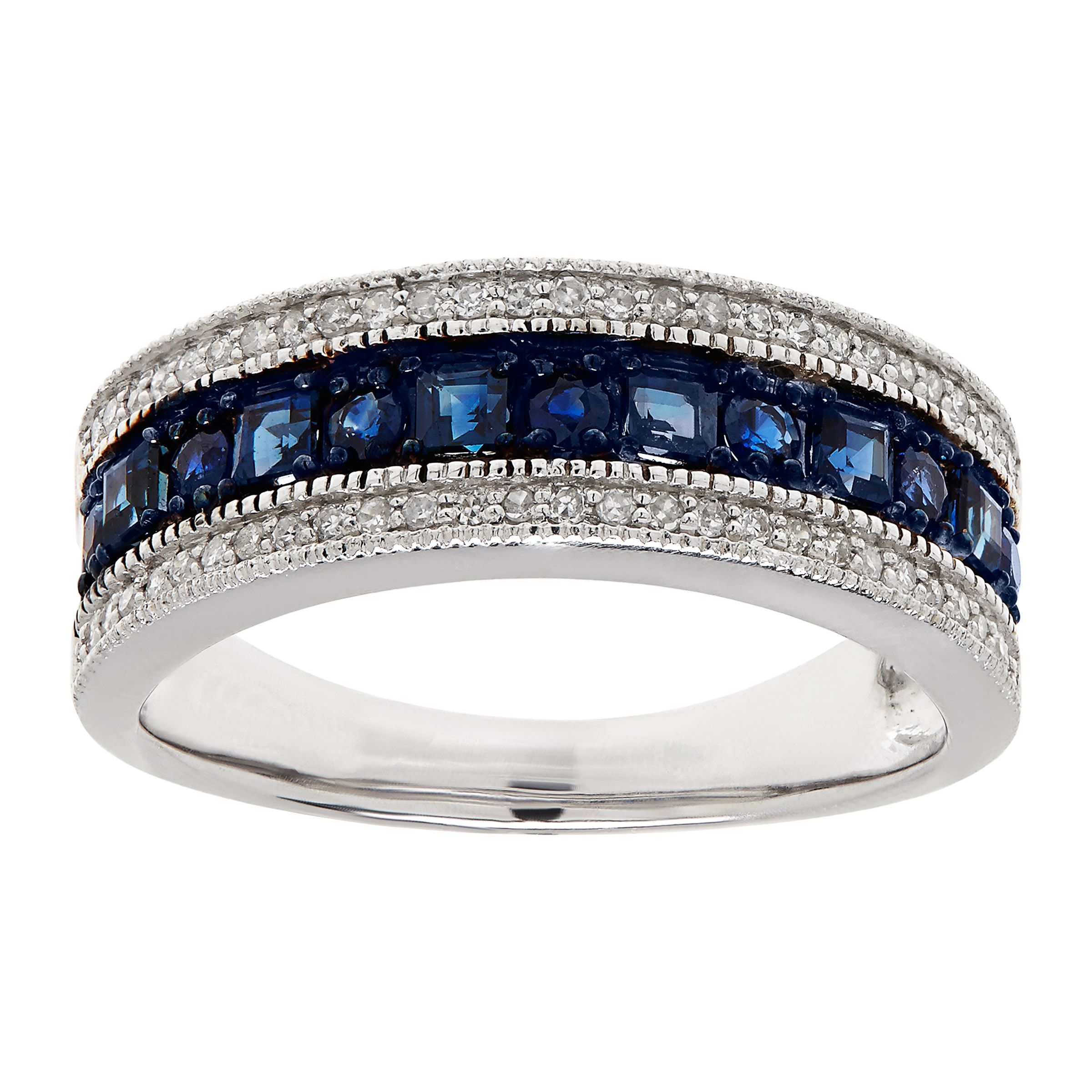 3 4 ct sapphire 1 6 ct band ring in 14k 3 4 ct sapphire 1 6 ct band ring in 14k