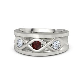 Men S Garnet Wedding Rings Bands Gemvara Men S Triple Twist Ring