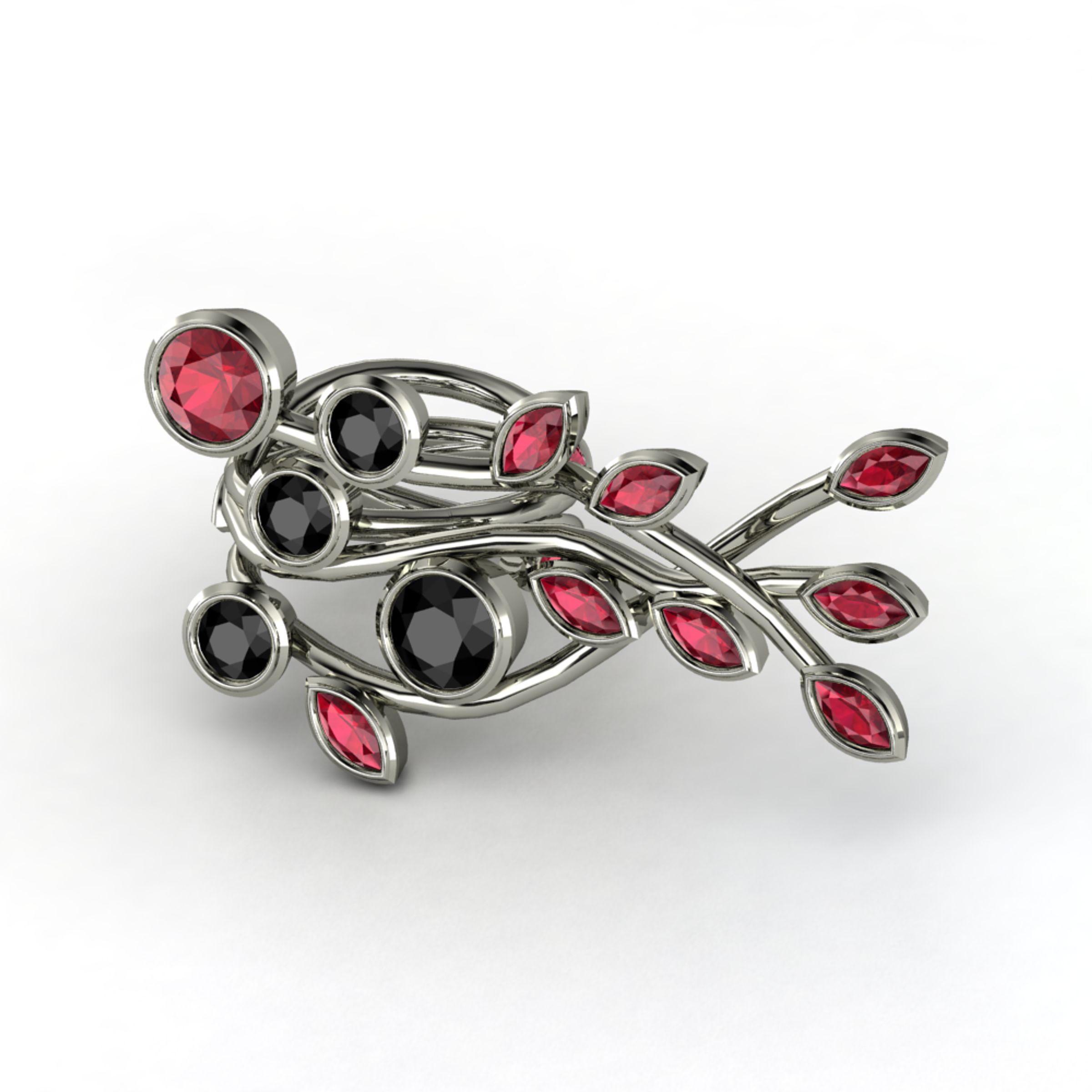 14k gold three finger ring