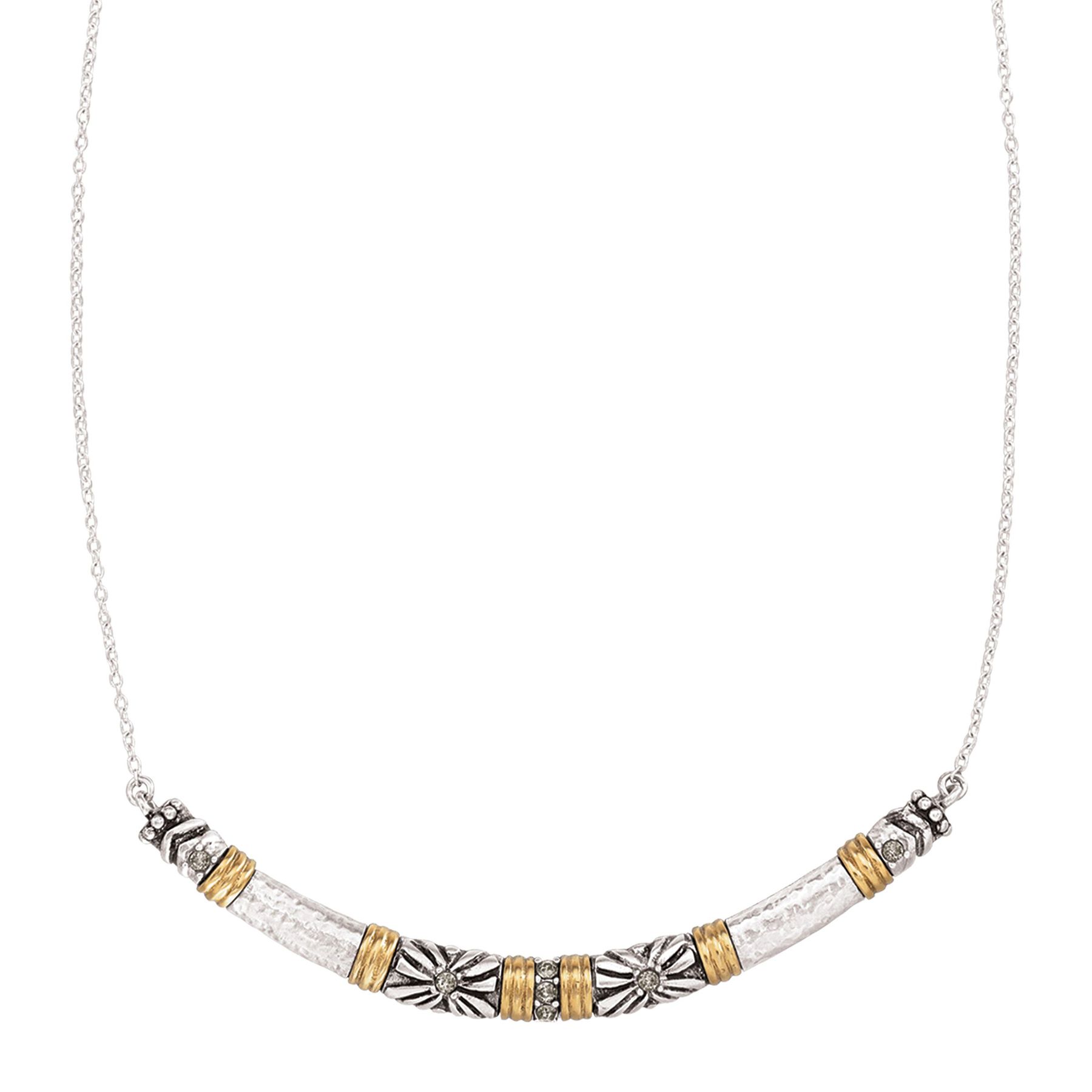 Silpada Canyon Dreams Curved Bar Necklace With Swarovski Crystals Silpada Canyon Dreams Curved Bar Necklace With Swarovski Crystals In Sterling Silver Br