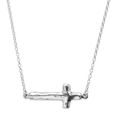 horizontal crucifix necklace
