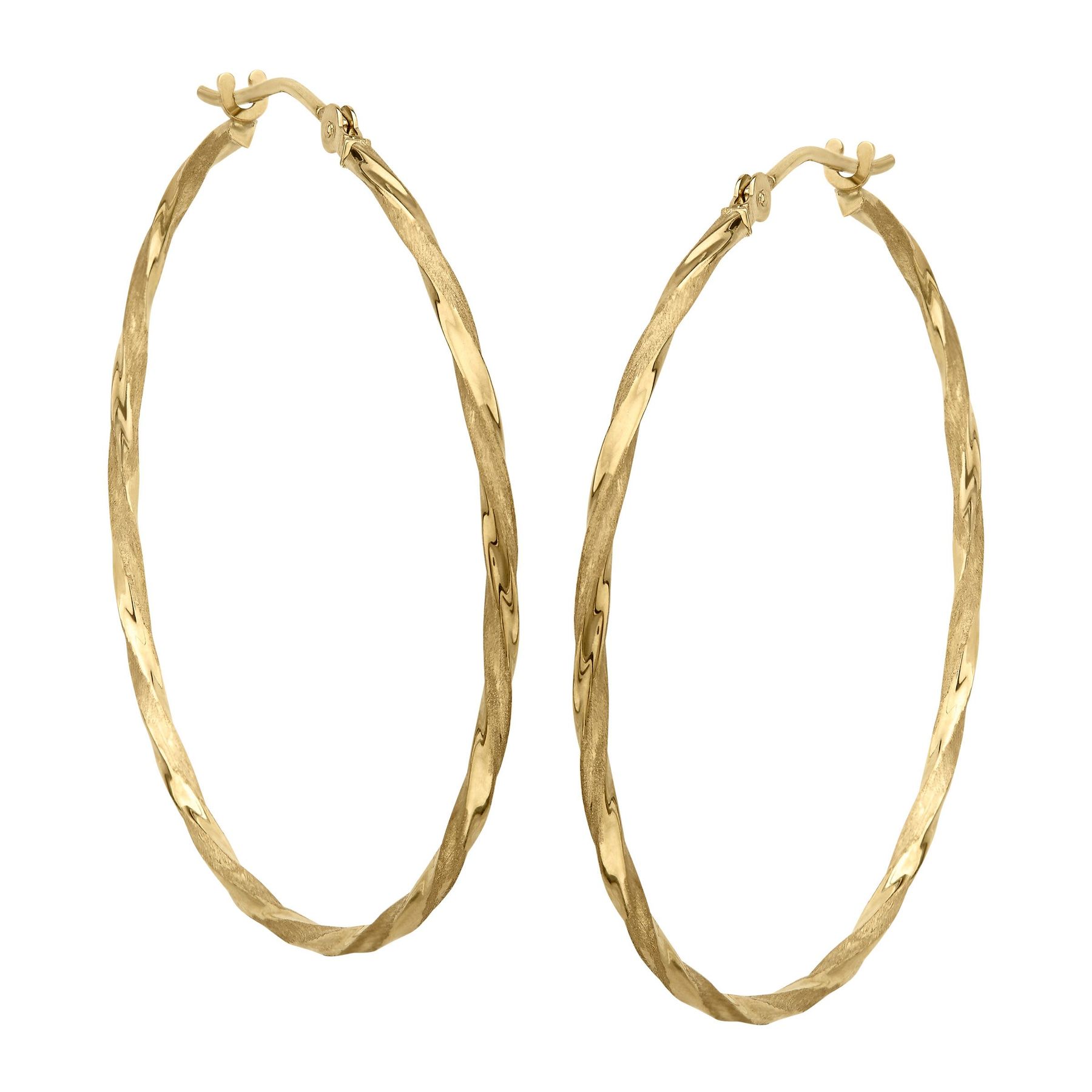 Eternity Gold Twisted Hoop Earrings In 14k Twisted Hoop Earrings