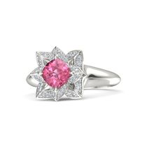 October Birthstone Wedding Ring Sets Jewelry Gemvara Cushion Cut Lotus Ring