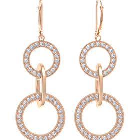 Triple Interlocking Circle Earrings