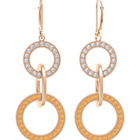 Triple Interlocking Circle Earrings