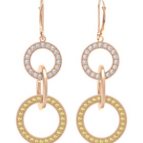 Triple Interlocking Circle Earrings