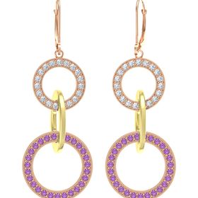 Triple Interlocking Circle Earrings