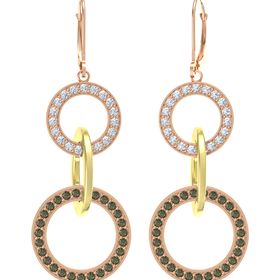 Triple Interlocking Circle Earrings