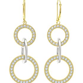 Triple Interlocking Circle Earrings