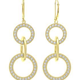 Triple Interlocking Circle Earrings