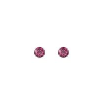 Rhodolite Garnet Earrings Gemvara Round Cut Stud Earrings 5mm Gems