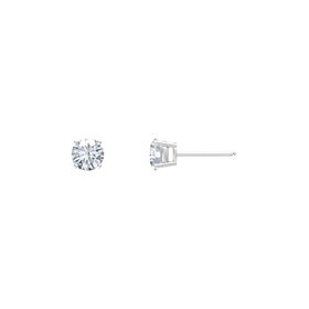 Round-Cut Stud Earrings (5mm Gems)