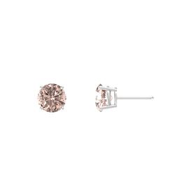 Round-Cut Stud Earrings (7mm Gems)