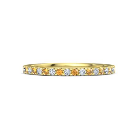 citrine band ring