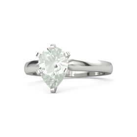Pear Solitaire Ring