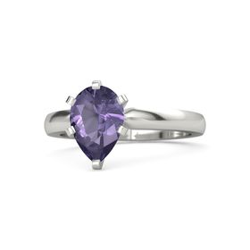 Pear Solitaire Ring