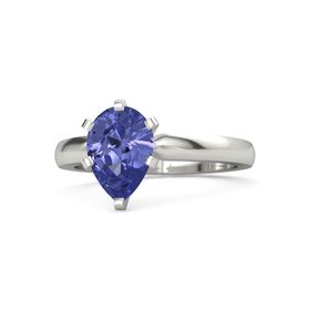 Pear Solitaire Ring