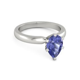 Pear Solitaire Ring