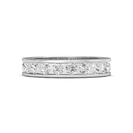 white sapphire eternity band