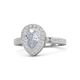 Pear-Cut Halo Ring