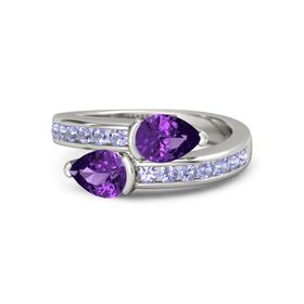 Pear-Cut Wrap Ring