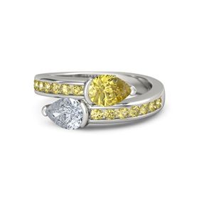 Pear-Cut Wrap Ring