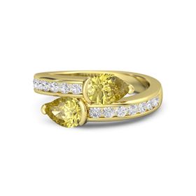 Pear-Cut Wrap Ring