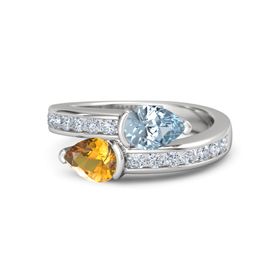 Pear-Cut Wrap Ring
