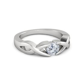 Two Paths Solitaire Ring