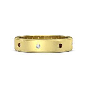 Satin Finish Gemstone Band (5mm wide)