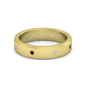 Satin Finish Gemstone Band (5mm wide)