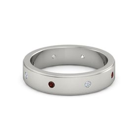 Satin Finish Gemstone Band (5mm wide)