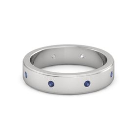 Satin Finish Gemstone Band (5mm wide)