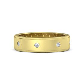Satin Finish Gemstone Band (6mm Band)