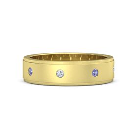 Satin Finish Gemstone Band (6mm Band)