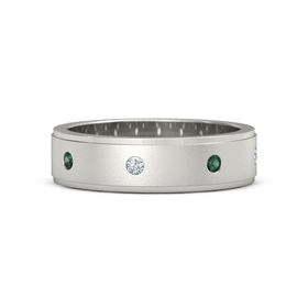 Satin Finish Gemstone Band (6mm Band)