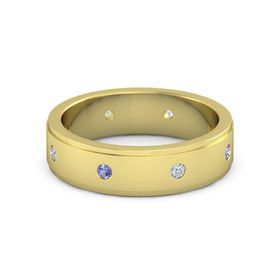 Satin Finish Gemstone Band (6mm Band)