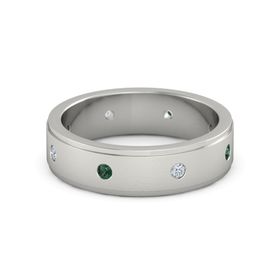 Satin Finish Gemstone Band (6mm Band)