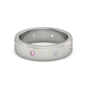 Satin Finish Gemstone Band (6mm Band)