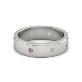 Satin Finish Gemstone Band (6mm Band)