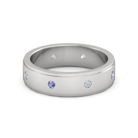 Satin Finish Gemstone Band (6mm Band)