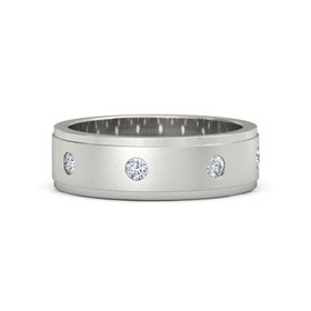 Satin Finish Gemstone Band (7mm Band)