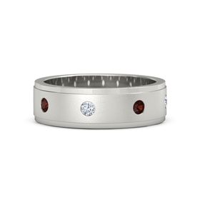 Satin Finish Gemstone Band (7mm Band)