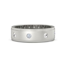 Satin Finish Gemstone Band (7mm Band)